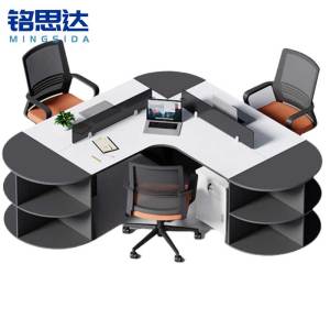 铭思达屏风工位三人位含柜椅套