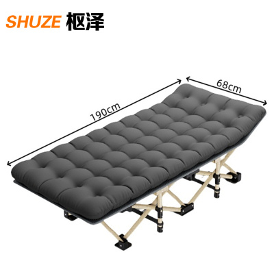 枢泽 行军床 190cm圆管灰色+珍珠棉垫 张