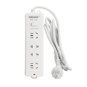 赛时工控SHSSG SKSC8-10880 二位5孔二位2孔 1.8米 移动式排插(单位:个)白