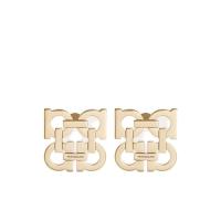 Ferragamo女款 brass 材质 四圈经典 耳夹 时尚百搭 无耳洞装饰耳环