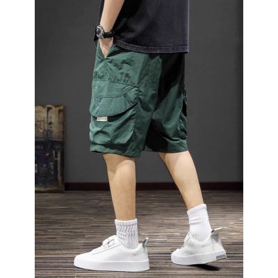 夏季运动裤户外工装裤时尚休闲裤男宽松大口袋五分裤