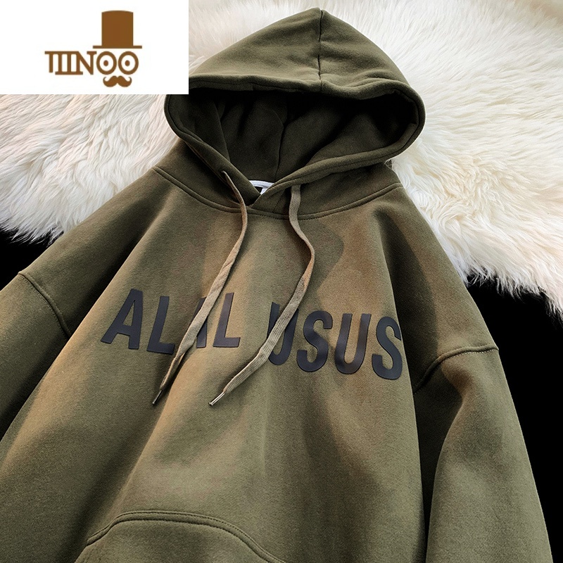 YANXU420克华棉连帽卫衣男款美式外套oversize硬挺早秋装潮牌