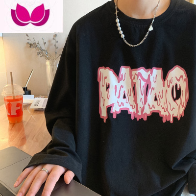 七斓长袖t恤男春季潮牌ins宽松内搭衣服潮流百搭打底衫高街卫衣男