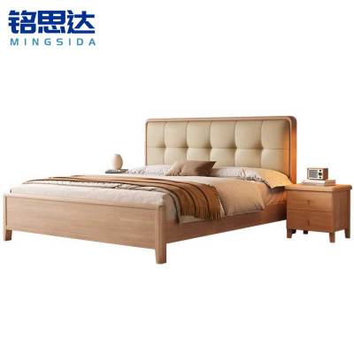 铭思达实木软包床