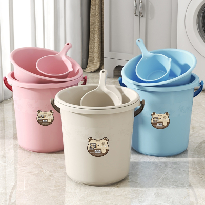 [补贴10%]塑料水桶手提加厚洗衣桶家用多功能储水桶圆形桶宿舍洗衣桶装水桶