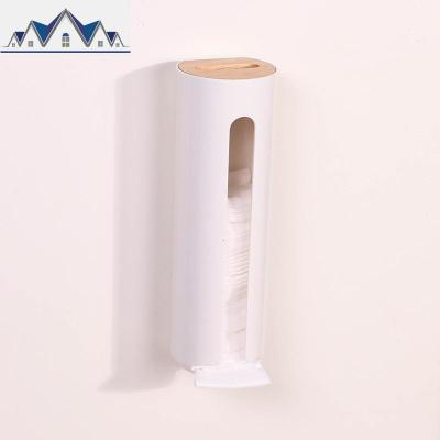 壁挂式防尘化妆棉收纳盒塑料卫生间浴室抽取卸妆棉整理盒存储盒子 三维工匠