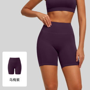 纯色裸感锦瑜伽服运动健身显瘦两件套塑形高弹瑜伽套装