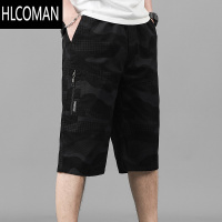 HLCOMAN短裤男夏季2025新款休闲运动百搭爸爸7分直筒中年人七分马裤中裤