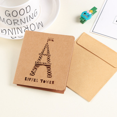 林檎教师节幼儿园手工diy卡片韩版创意贺卡典雅镂空刻珠光祝福卡片生日贺卡送朋友送客户送女朋友老婆生日礼物送女朋友老婆情人