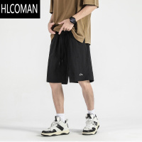 HLCOMAN尼龙梭织冰丝速干短裤男士夏季运动宽松休闲五分沙滩裤子