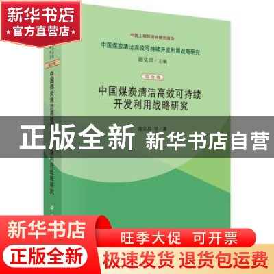 正版 中国煤炭清洁高效可持续开发利用战略研究 谢克昌等著 科学