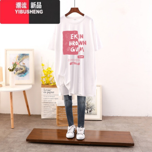 YIBUSHENG2024年季新款大码短袖女设计感小众t恤ins潮慵懒风宽松韩版半袖