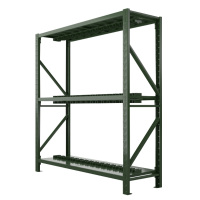 正斌消防铁锹镐农具摆放架安保装备器材存放架绿色盾牌货架双层盾牌重型-主架