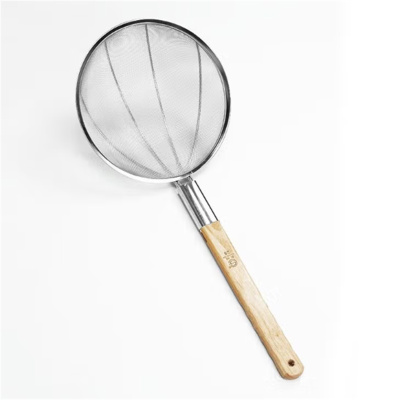 德铂 304不锈钢 铁丝漏勺 带木手柄捞篱漏勺 单位:个