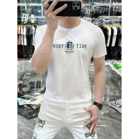 2026春夏新款高品质欧货潮牌男士圆领T恤个性字母修身短袖男装
