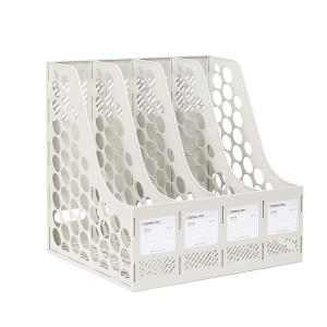 齐心 B2174 超省钱资料架 四格 灰