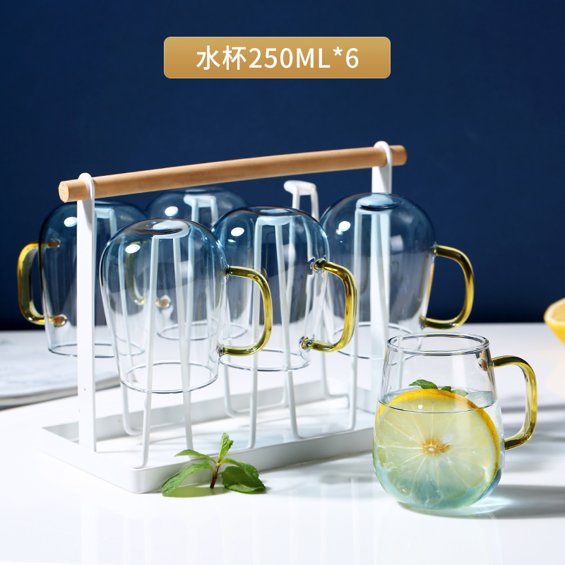 云石玻璃冷水壶凉水壶家用烘焙精灵大容量凉水杯耐热防爆凉茶果汁壶