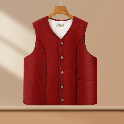 时尚年女装大码妈妈马甲冬装棉衣40岁中老年马夹棉服冬装外套加厚