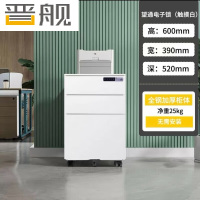 晋舰桌下活动柜铁皮文件柜移动矮柜办公室储物柜床头柜白色电子密码锁