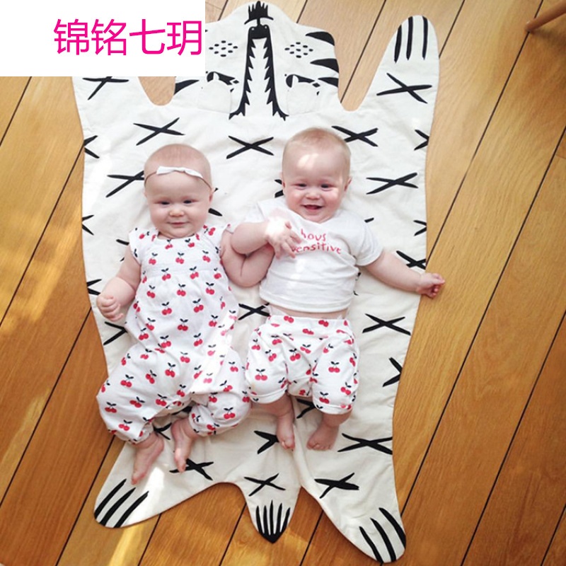 锦铭七玥ins爆款秋季儿童秋冬被 全棉卡通老虎造型婴幼儿全棉透气空调被