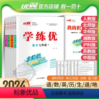 学练优语文+墨点字帖 七年级下 [正版]2024春季优翼新版学练优初中语文数学英语生物地理道德与法治历史七年级上册下册人