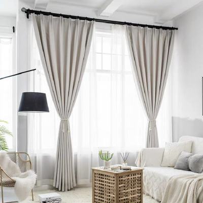 缎面弯条窗帘 100*270cm(窗帘为定制商品,请先联系客服确定尺寸和颜色)