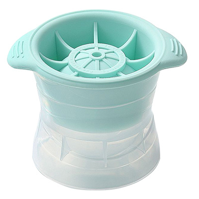 大号硅胶冰球模具威士忌冻冰块盒球形圆形制冰盒带盖做冰冰格酒吧 敬平 绿色