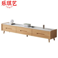 乐琪艺 电视柜 原木色+白 个