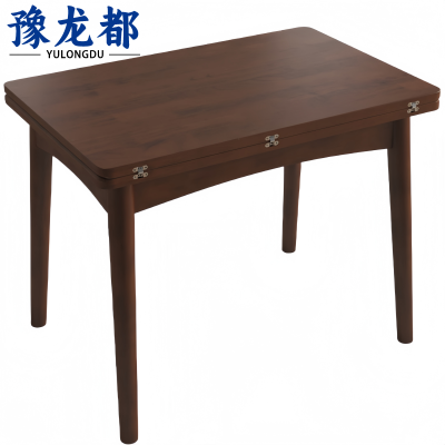 豫龙都 实木餐桌 折叠 张