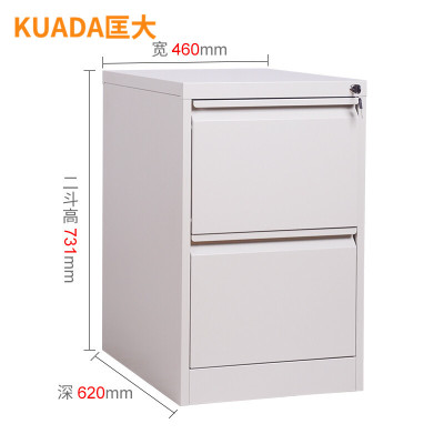 匡大 文件柜铁皮柜办公文件档案收纳柜二斗抽屉柜