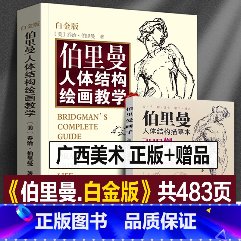 [正版]赠速描本伯里曼人体结构绘画教学 白金版 素描基础教程理解人体形态结构零基础入门书籍画手人体结构造型手绘解剖技法
