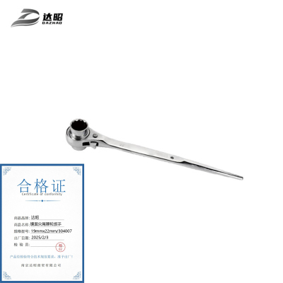 达昭 镜面尖尾棘轮扳手 19mmx22mm/304007