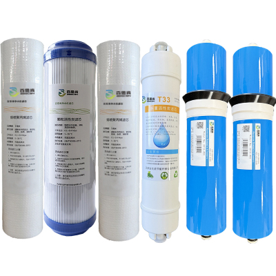 百思肯商用电器配件平口滤芯双400G膜五级套装10寸(套)