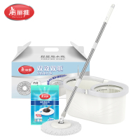 美丽雅 maryya 旋转拖把 木质手柄 超细纤维拖把头 国产高效去污设计轻巧易用