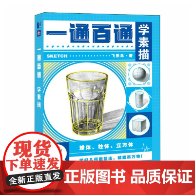 一通百通学素描 素描基础教程书素描速写临摹画册石膏几何体单体静物结构铅笔绘画入门初学临摹正统素描静物