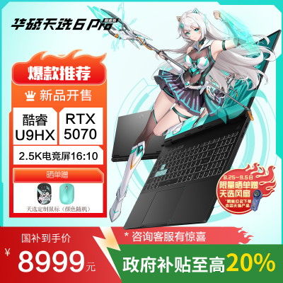 天选6 Pro 酷睿版 国家补贴20%Ultra 9 16英寸游戏本笔记本电脑(U9-275HX 16G 1T RTX5070 2.5K)灰