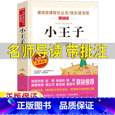 小王子 [正版]小王子书籍名师导读带批注无障碍精读版文学类三年级四五年级六年级上册下册圣埃克苏佩里著立人编天地出版社