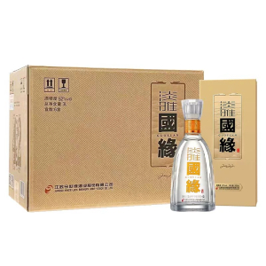 [淡雅整箱]52%vol 淡雅国缘 52度高档白酒醇厚幽雅商务酒水今世缘瓶装500ml*6