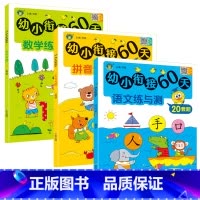 [3册]幼小衔接60天 [正版]限价9.9全套3册幼小衔接60天拼音数学语文练与测20套题一日一练专项训练 语文+数学+