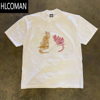 HLCOMAN搞钱做慈善 3A260克双纱!美式复古情侣女宽松短袖T恤男