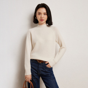半高领羊绒衫女纯色山羊绒冬季针织休闲纯色打底衫套头内搭毛衣灰