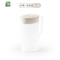 2l冷水壶套装北欧创意家用客厅水壶扎壶塑料可高温大容量凉水壶 FENGHOU 1.5L[白色]+4个杯子+沥水盘