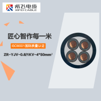 希飞牌 ZR-YJV-0.6/1KV-4*50mm² 阻燃铜芯低压电缆 元/米 联系客服 定制商品