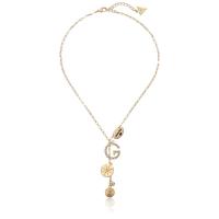 盖尔斯(GUESS)女式Y型金链多吊坠日常优雅项链16英寸