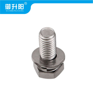 御升阳 304不锈钢外六角三组合螺丝 M6x25 4.8级强度 /个