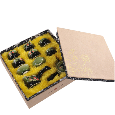 艺锦蓝景德镇陶瓷手工茶具套装礼品功夫茶具茶杯隔热青瓷器茶具（是否一次性使用）否