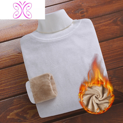 YUANSU男士冬季毛衣高领打底针织线衫加绒加厚款潮流男装内搭保暖上衣服毛衣