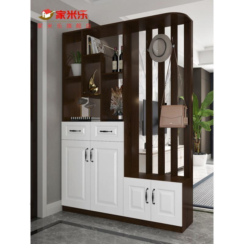 森美人进风水玄关柜鞋柜一体 客厅镂空屏风隔断柜 简约现代入户置物架