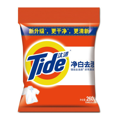 汰渍(Tide)净白去渍洗衣粉260g去渍无残留