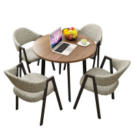 锦北 洽谈桌简约奶茶店桌椅组合休息区谈判桌北欧风会客接待桌 组合八